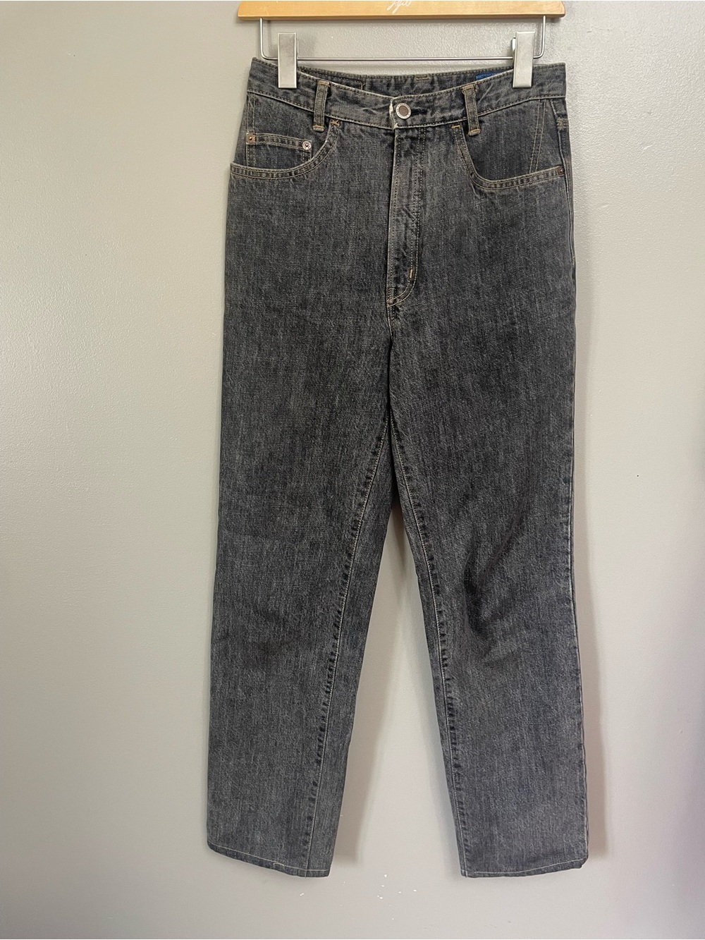 Vintage Brappers Japanese Denim High Rise Straight Jeans Gray Wash Size 63cm XS - Picture 2 of 9